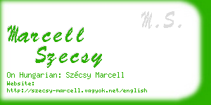 marcell szecsy business card