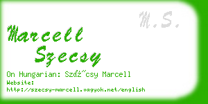 marcell szecsy business card